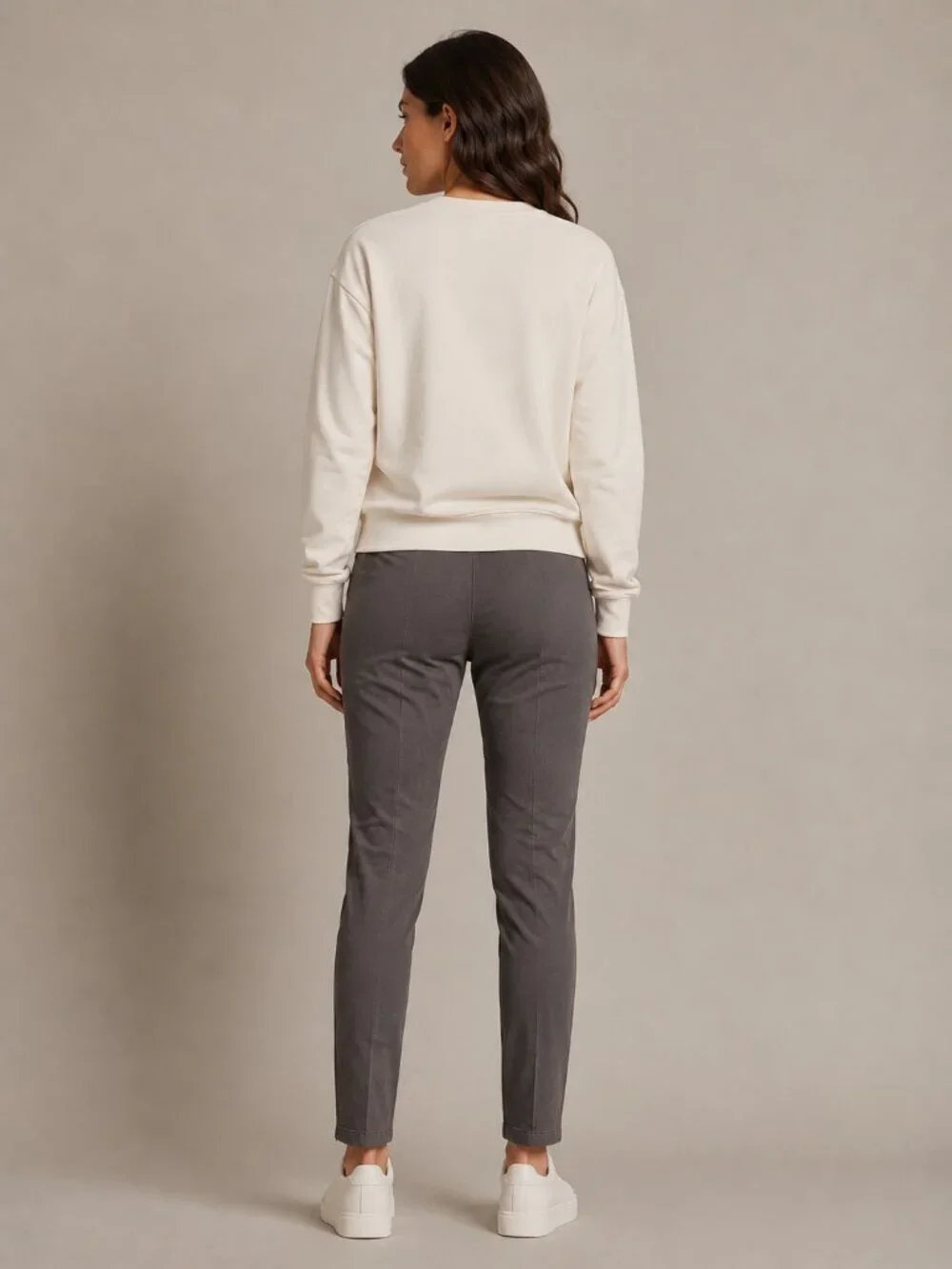 Tory Burch Casual Legging Pants Washed Gray Zip Hem Stretch Skinny Size 29